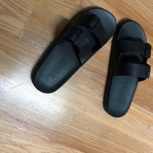 Size 9 Black vs pink sandals like Birkenstock
